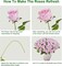 Fake Plants Roses Flowers Plastic Flowers Spring Decorations for Home Gifts for Gf Roses Artificial Flowers for Vase Fake Flowers Home Decor Fake Plant (Light Pink 50PCS)